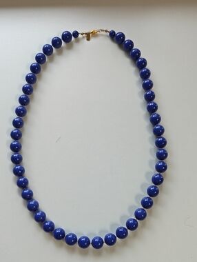 Kenneth Jay Lane Cobalt Blue Beaded Necklace
